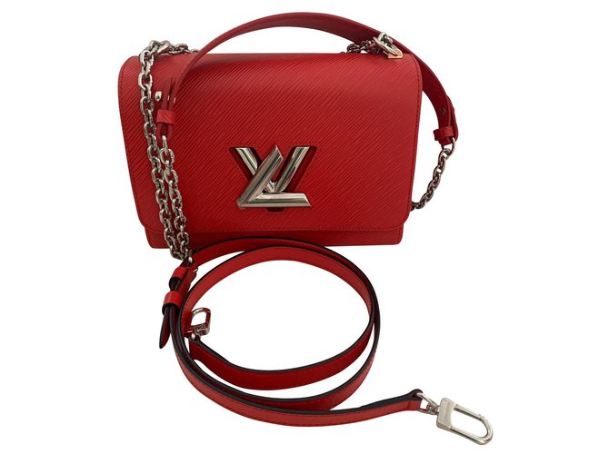 Twist Louis Vuitton Torção Vermelha MM Vermelho Couro  ref.142517