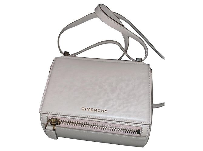 Borsa a mano Givenchy Pandora Box in pelle beige
