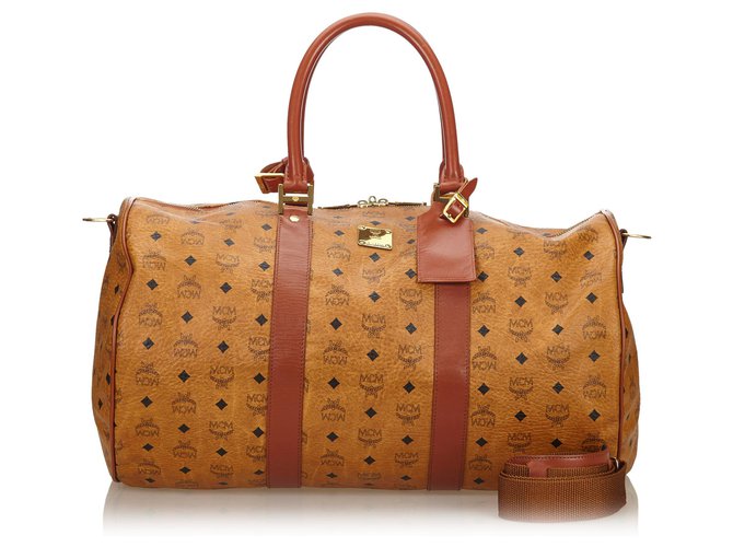 MCM Visetos Carry On Duffle - Brown Luggage and Travel, Handbags - W3049764