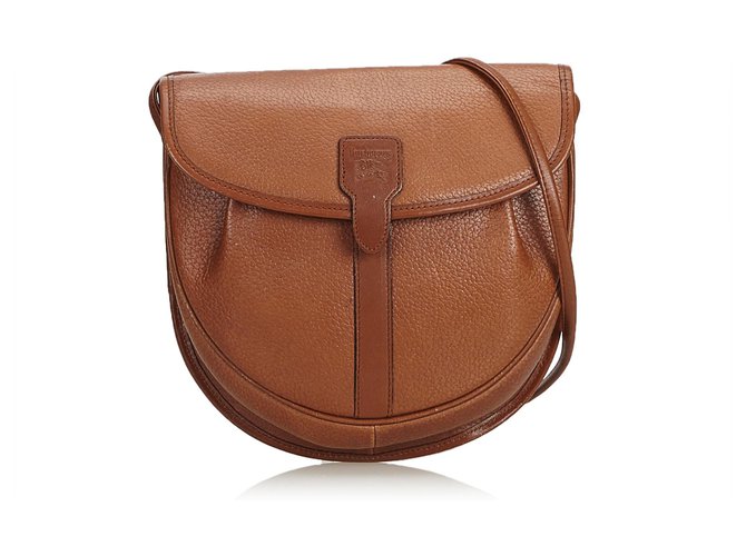 Burberry Brown Leather Crossbody Bag  ref.142631