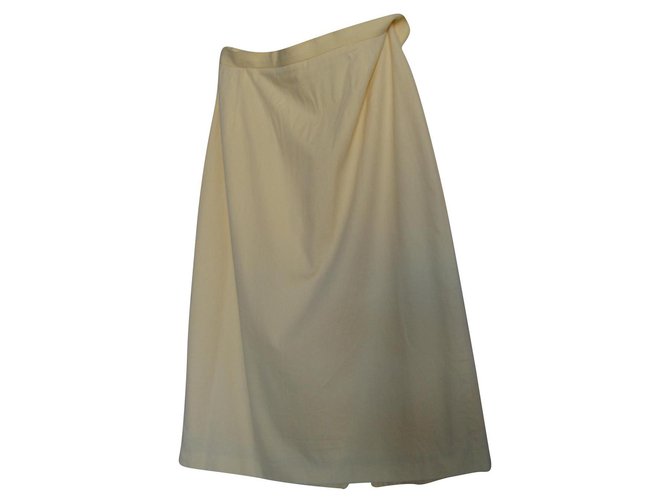 inconnue Falda de tubo Amarillo Algodón  ref.142659