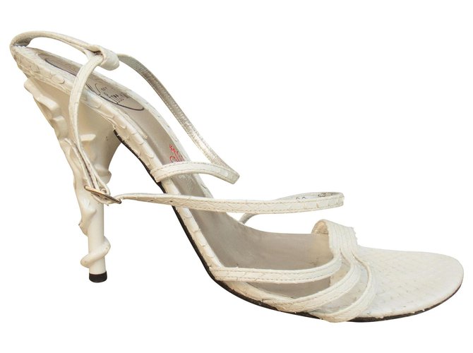 Free Lance Freischaffende Sandalen aus Python 39 Weiß 