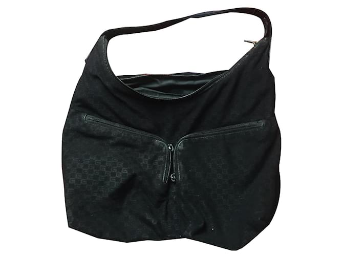 sac toile Gucci Noir  ref.142706