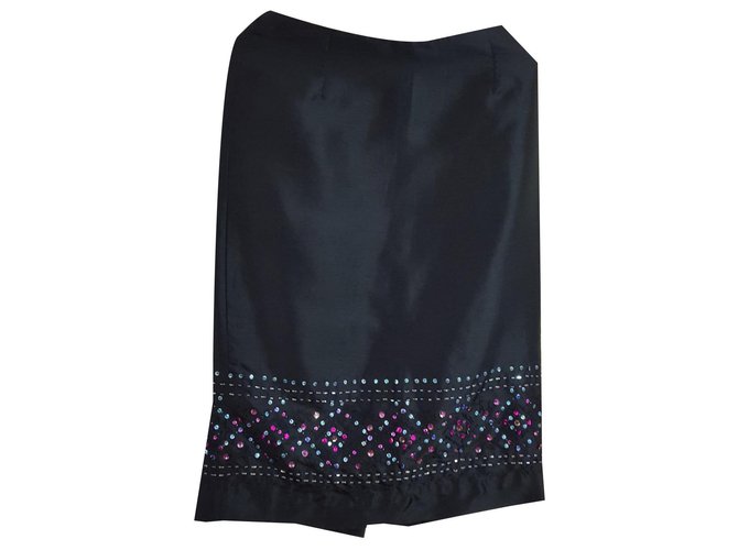Ann Taylor Skirts Black Silk  ref.142716