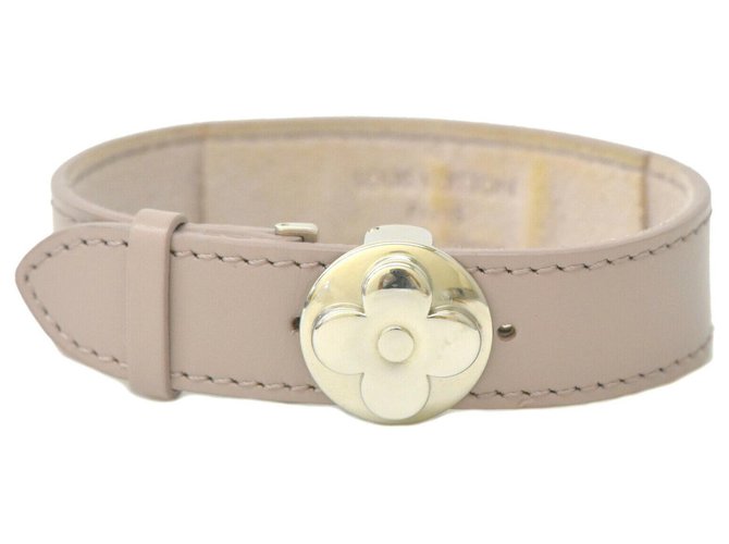 Louis Vuitton Bracelet Hockenheim Beige Leather  ref.142761