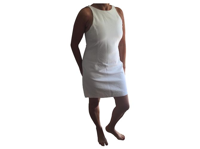 Zara weißes Kleid aus Polyester