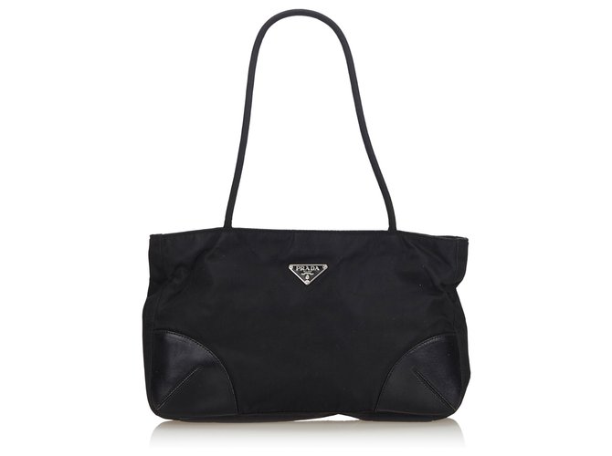 prada black over the shoulder bag