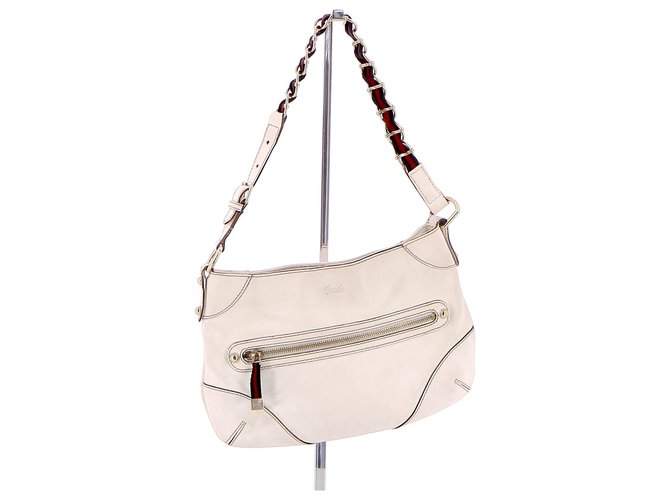 Gucci Handbag White Leather  ref.143021
