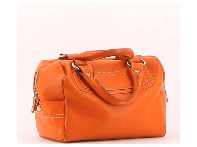 Céline Handbag Orange Leather  ref.143027
