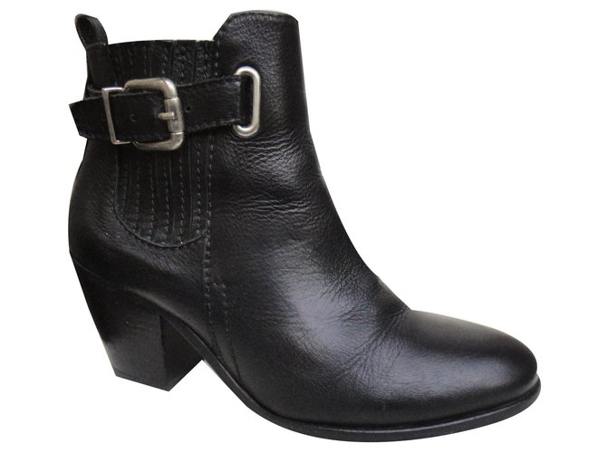 Claudie Pierlot shoes size 37 Black Leather  ref.143034