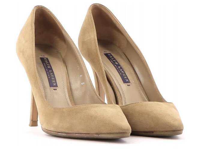 Ralph Lauren Escarpins Daim Beige  ref.143130