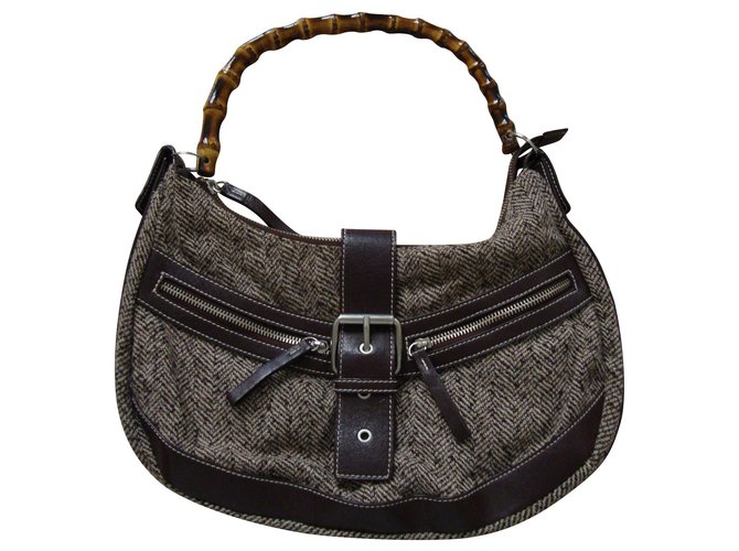 inconnue Handbags Grey Tweed  ref.143132