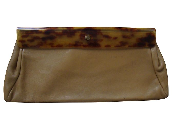 Autre Marque Cartera Jeanne Bernard Paris de cuero beige