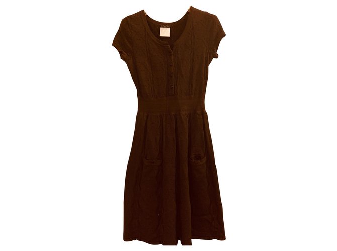 Chanel Dresses Dark brown Acrylic  ref.143167