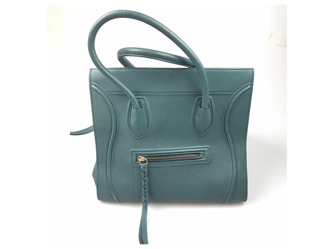 Céline Celine Green Mini Luggage Tote Leather  ref.143189
