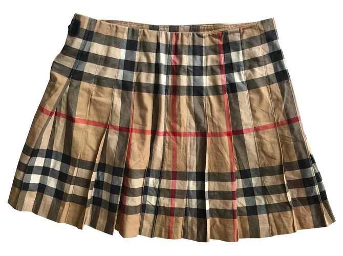 Burberry Skirts Beige Cotton  ref.143248