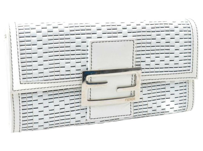 Fendi Wallet White Leather  ref.143273