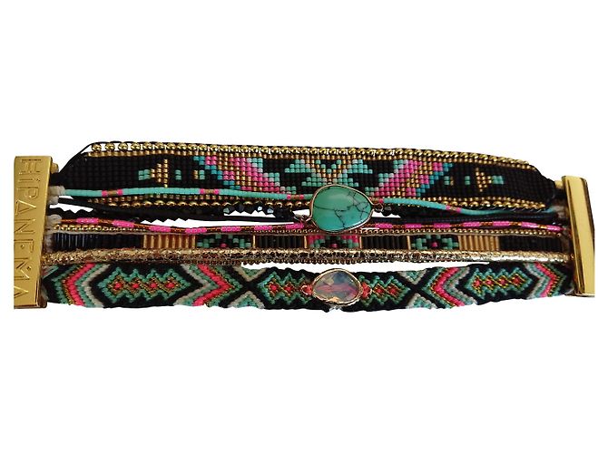 Hipanema HFFANEMA CUFF Negro Rosa Azul