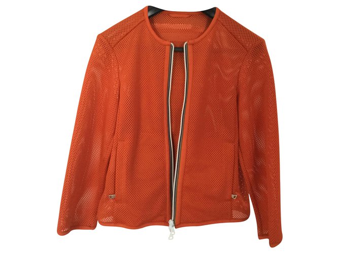 BLOUSON PRADA Polyester Orange  ref.143342