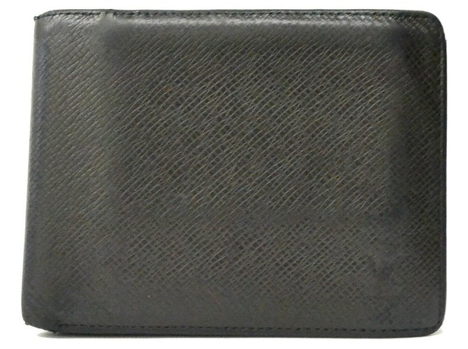Porte monnaie louis Vuitton Cuir Noir  ref.143376