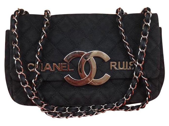 Chanel Black Denim  ref.143400