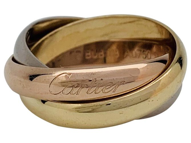 Love Anillo de Cartier "Trinidad" 3 oros, Modelo mediano. Oro blanco Oro amarillo Oro rosa  ref.143060