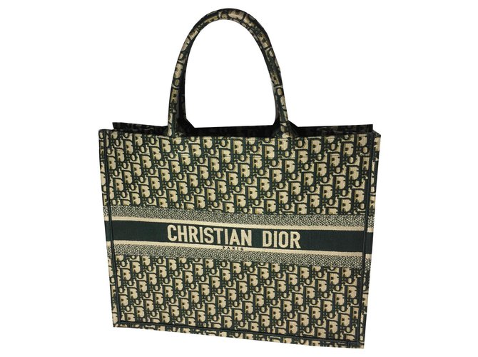 Dior Prenota la borsa Verde Cotone  ref.143455