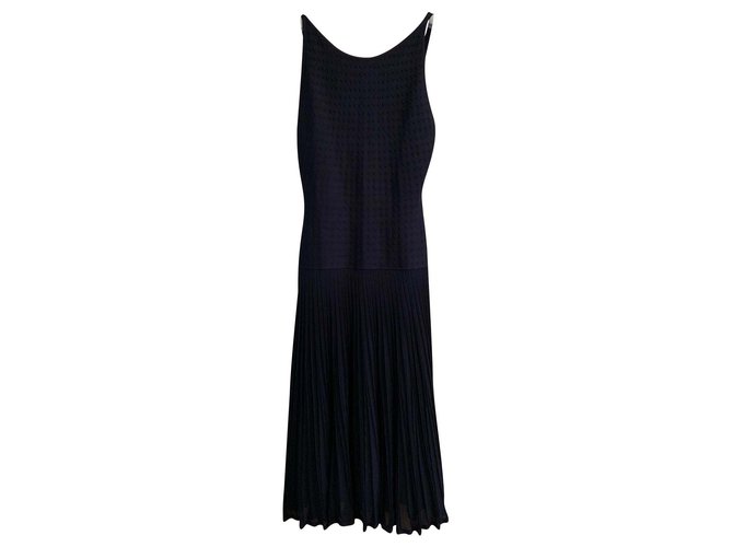 Chanel Dresses Black Elastane  ref.143490