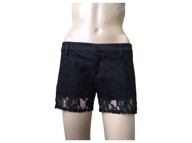 Philipp Plein Lace short trousers Black Cotton  ref.143501