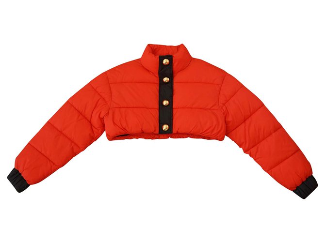 Moschino x HM cropped bomber Red Synthetic  ref.143512