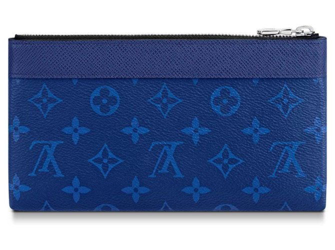 Louis Vuitton Discovery pochette Blue Leather  ref.143541