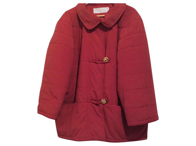 Nina Ricci down jacket Red Polyester  ref.143545