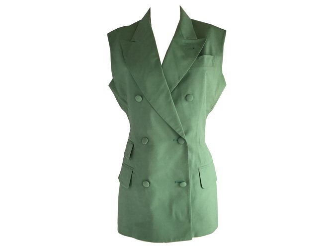 Jean Paul Gaultier Vest Jacket Green Wool  ref.143563