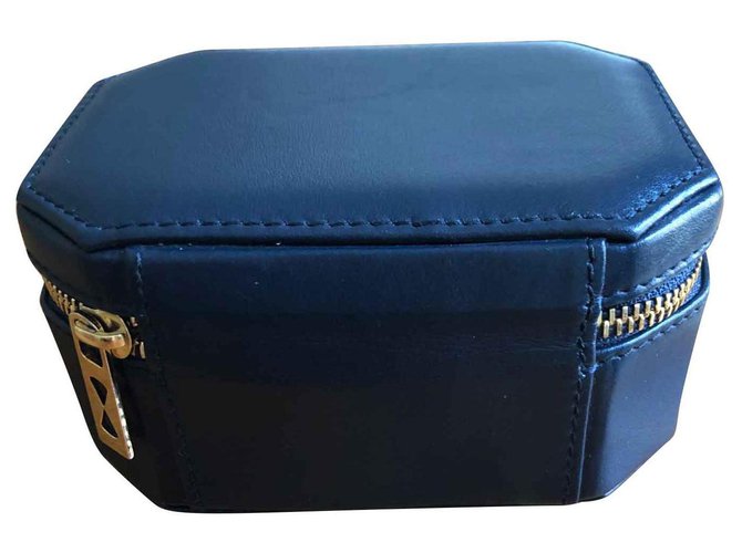 Autre Marque Purses, wallets, cases Navy blue Leather  ref.143565