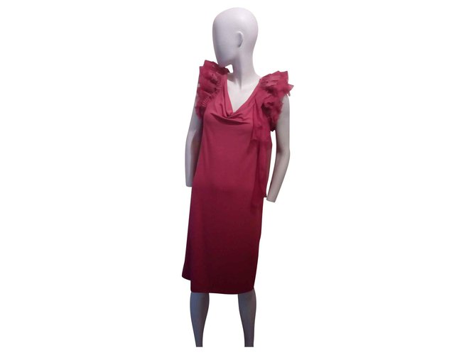 Givenchy Lindo vestido de framboesa Fuschia Viscose  ref.143623