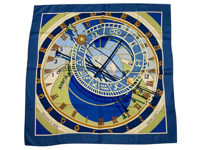 hermes clock scarf