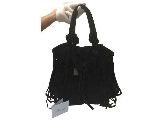 Blumarine Cocca bag Black Suede  ref.143666