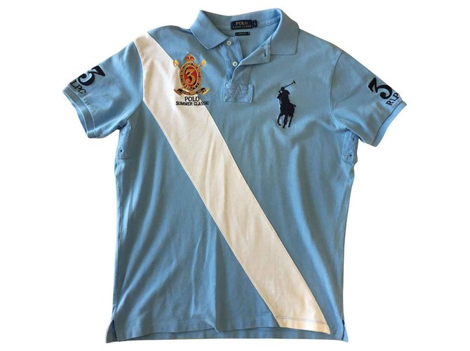 tijeras escalada heredar Polo Ralph Lauren Camisetas Azul Algodón ref.143667 - Joli Closet
