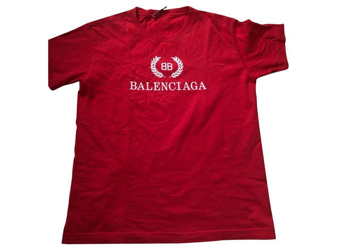 Balenciaga Tops Roja Algodón  ref.143698