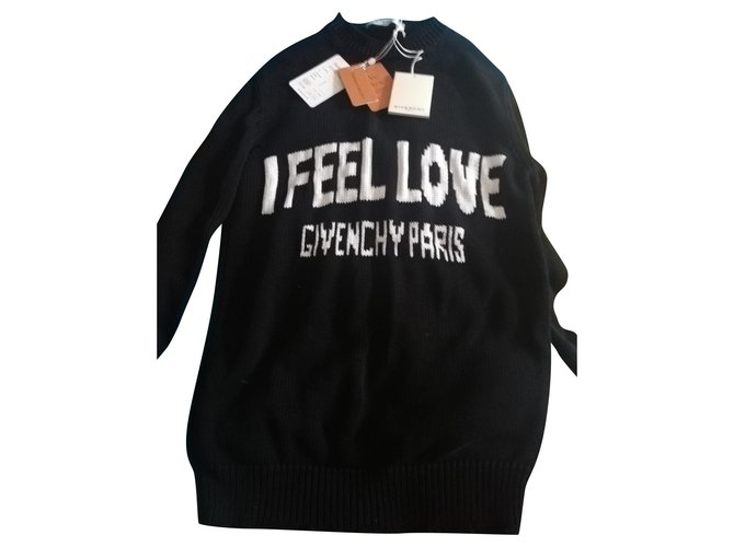 Pull Givenchy Black White Cotton  ref.143699