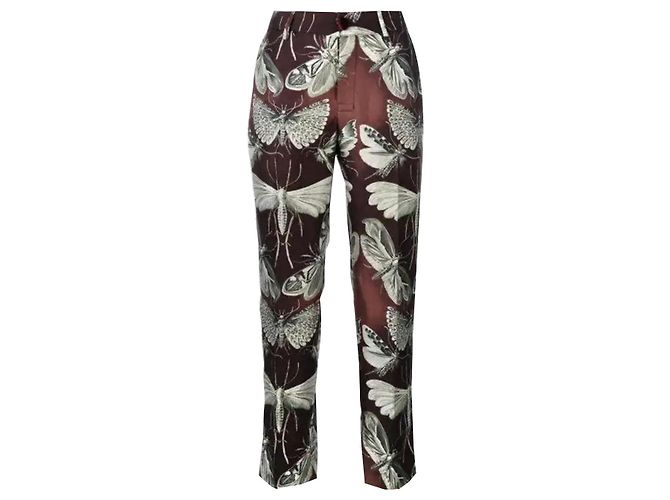 Autre Marque Calça de seda marrom FRL