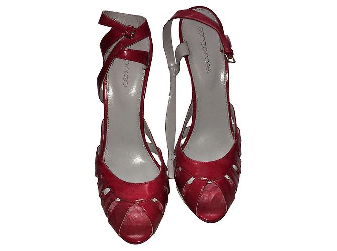 Sandali Sergio Rossi in pelle rossa Rosso