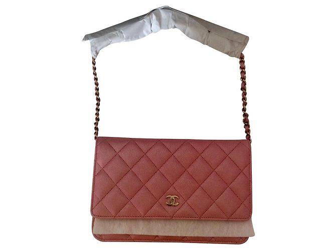 Wallet On Chain Chanel Sacs à main Rose