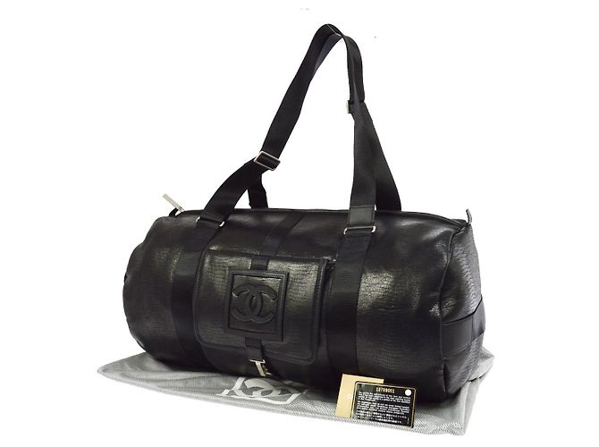 Borsa CHANEL SPORT Modo chic Rettile Senza Tempo Nero