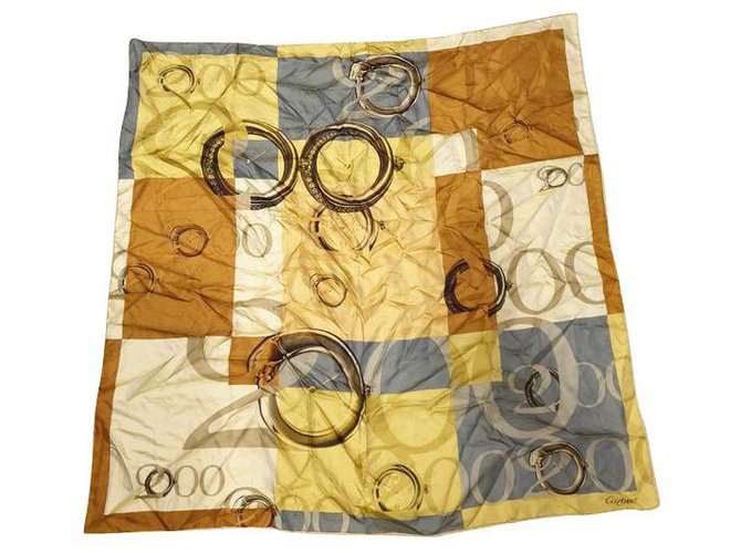 Cartier Silk square scarf Multiple colors  ref.143953