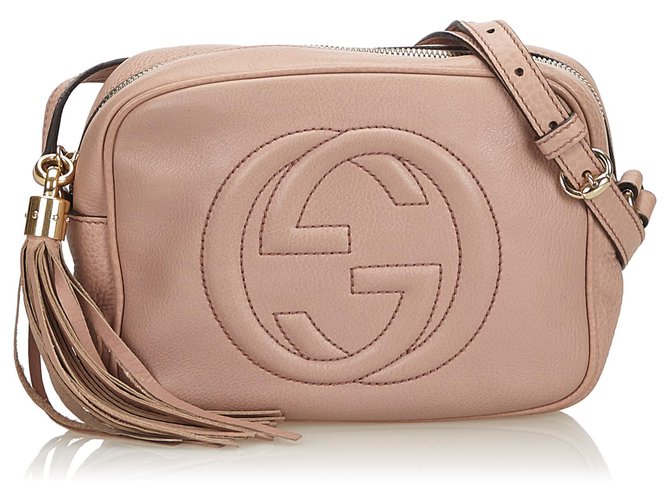 Gucci Pink Leather Soho Disco Crossbody Bag  - Joli Closet