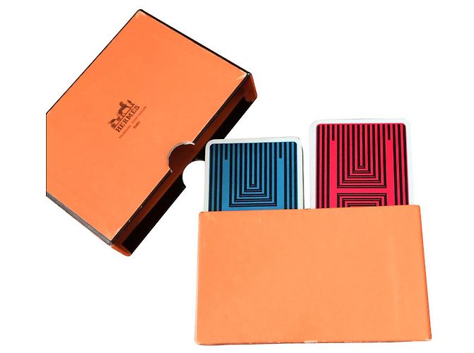 Hermès Rare vintage card game Hermes Red Dark blue