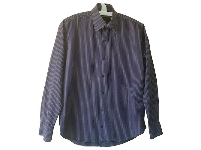Camisa Givenchy de rayas morada de algodón M Multicolor Púrpura