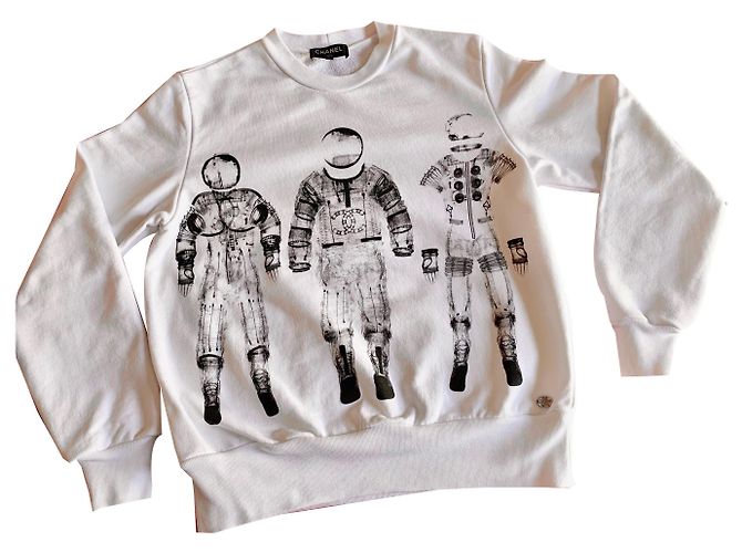 Kosmonauten-Astronauten-Schweiß CHANEL Weiß