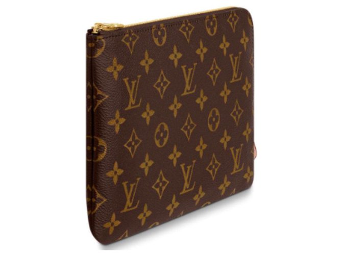 Louis Vuitton clutch new Brown Leather  ref.144126